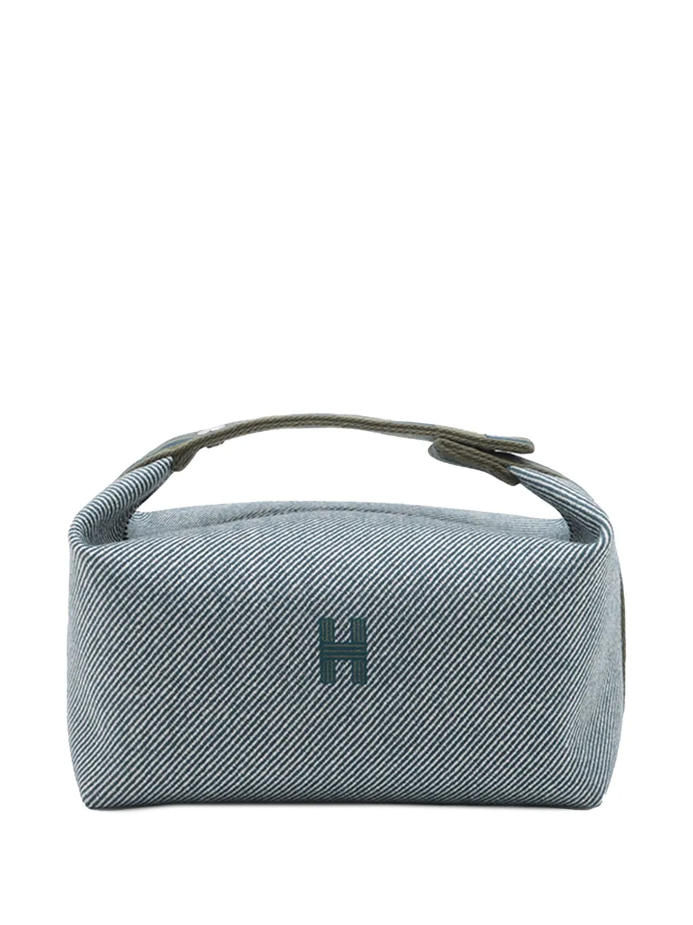 Hermès Pre-Owned 2010-2025 Large Wool Bride A Brac H Natte Case vanity bag | Blue | Image 1