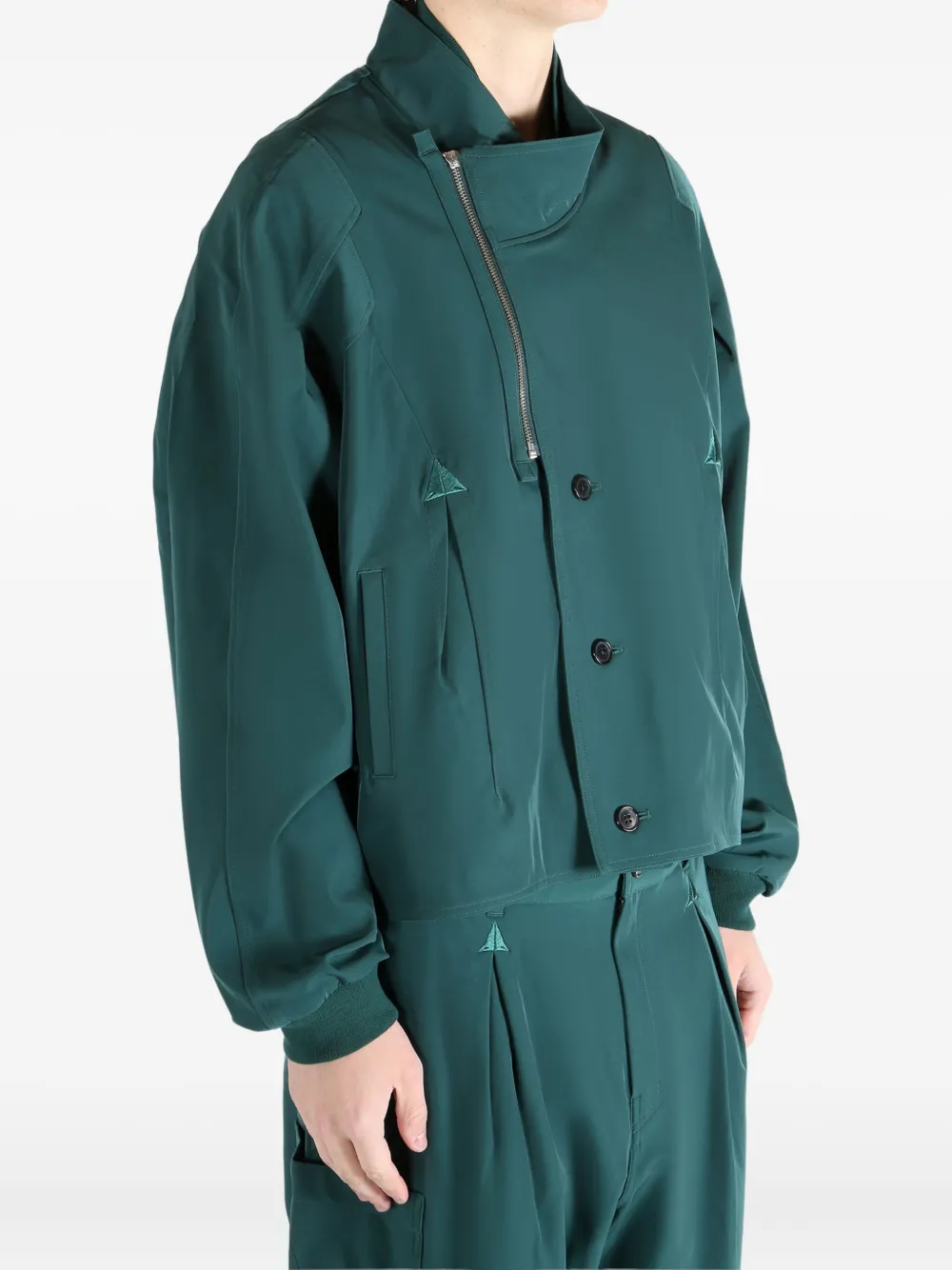 Asics X  X Kiko Kostadinov Novalis Zip Detail Pockets Jacket In Green