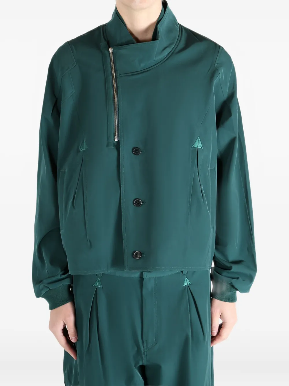 Asics X  X Kiko Kostadinov Novalis Zip Detail Pockets Jacket In Green