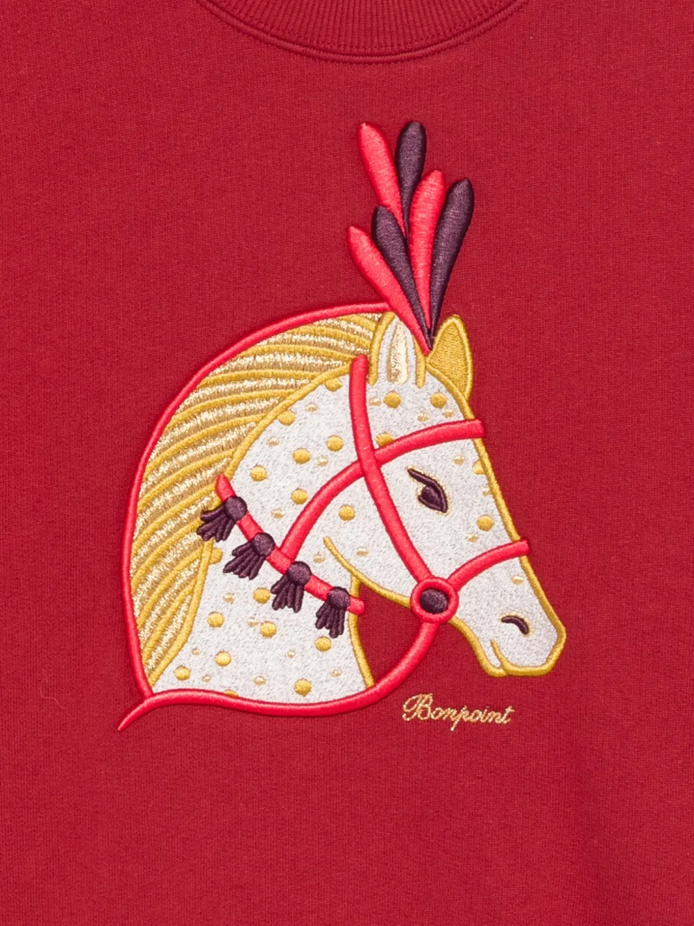 Bonpoint Sweater met borduurwerk Rood