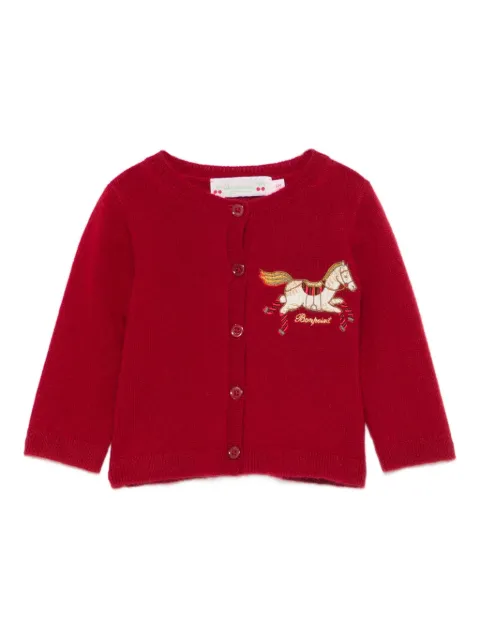 Bonpoint embroidered-detail buttoned cardigan