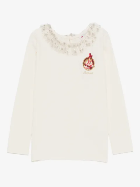 Bonpoint Tidjany embroidered-detail lace top
