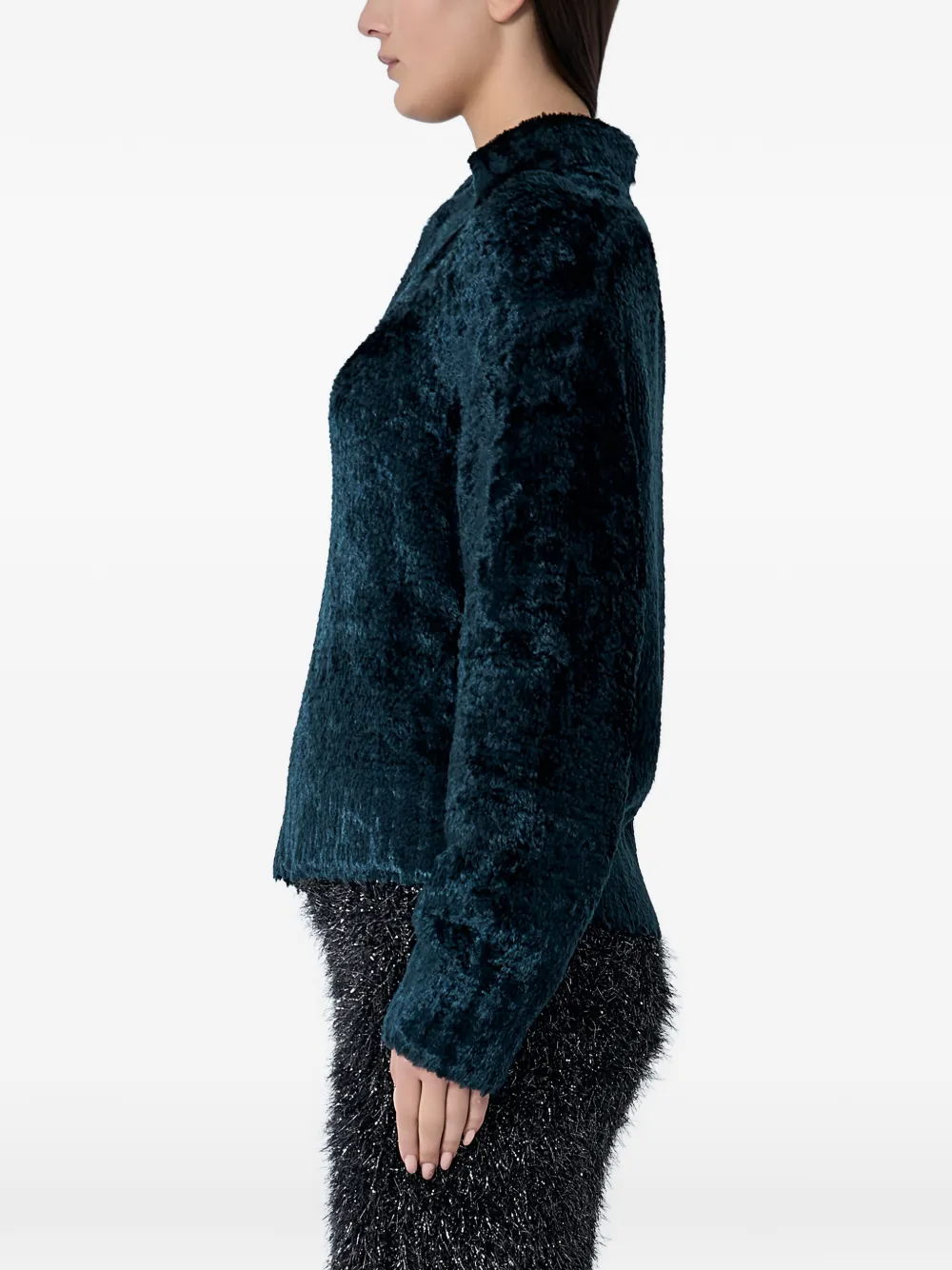 Lacoste Fluwelen gebreid poloshirt - Groen