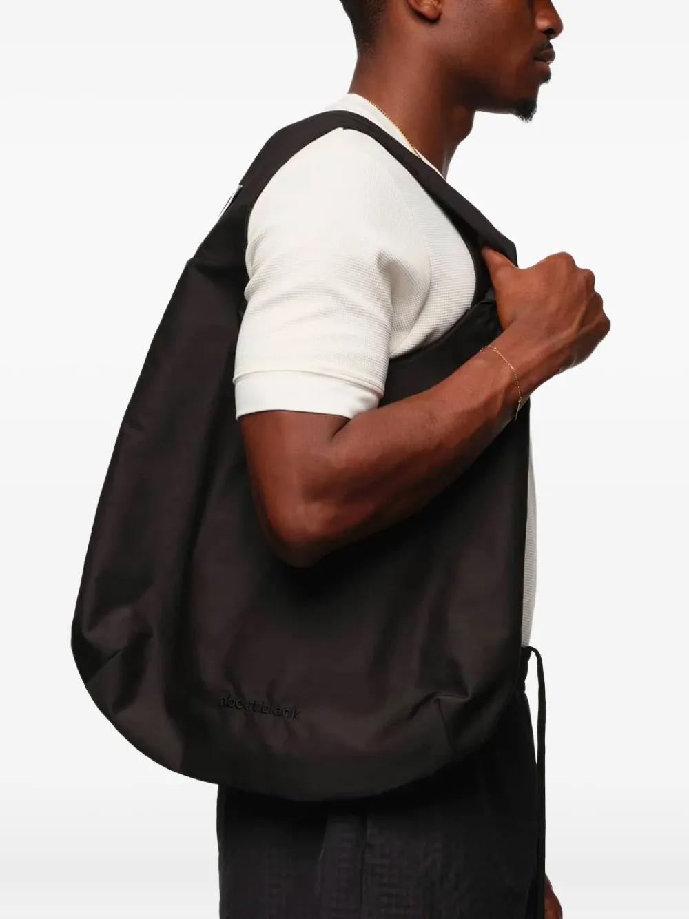 ABOUTBLANK Shopper met geborduurd logo Zwart