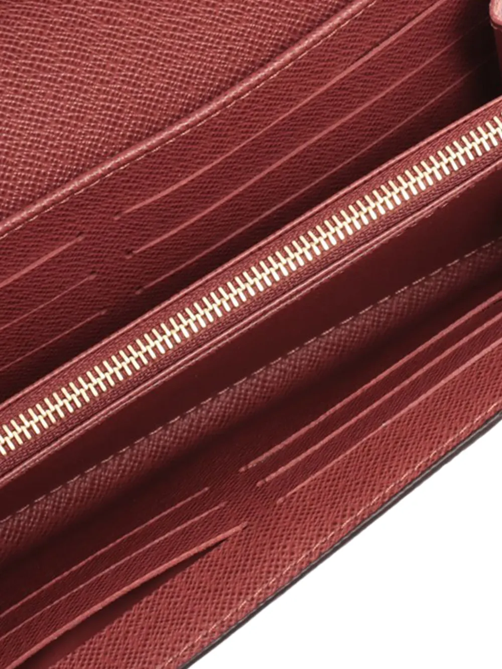 Pre-owned Louis Vuitton 2021-2025 Monogram Portefeuille Sarah Wallet Long Wallets In Brown