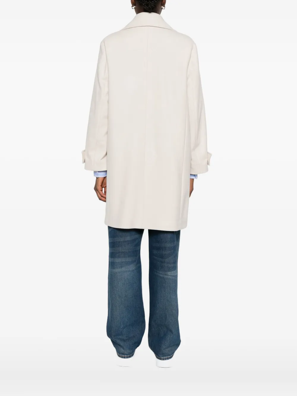 Paul Smith Double-breasted Coat Featuring Flap Pockets In Multi