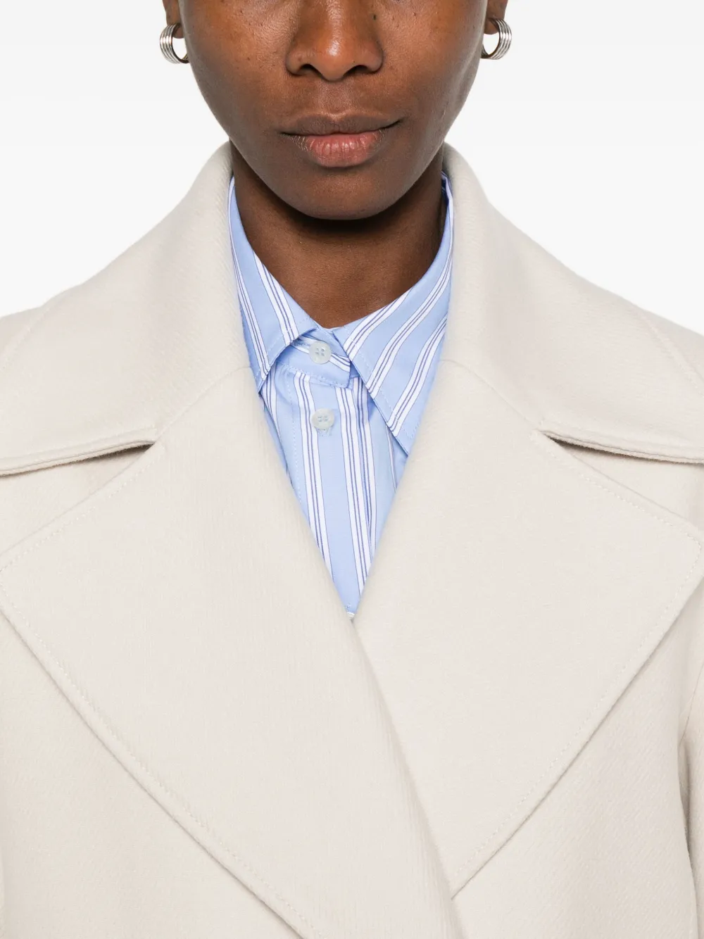 Paul Smith Double-breasted Coat Featuring Flap Pockets In Multi