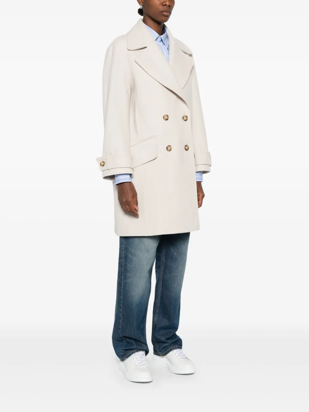 Paul Smith Button-up jas met zak Beige