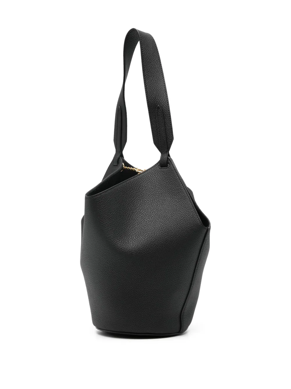 KHAITE Lotus kleine schoudertas met ketting Zwart