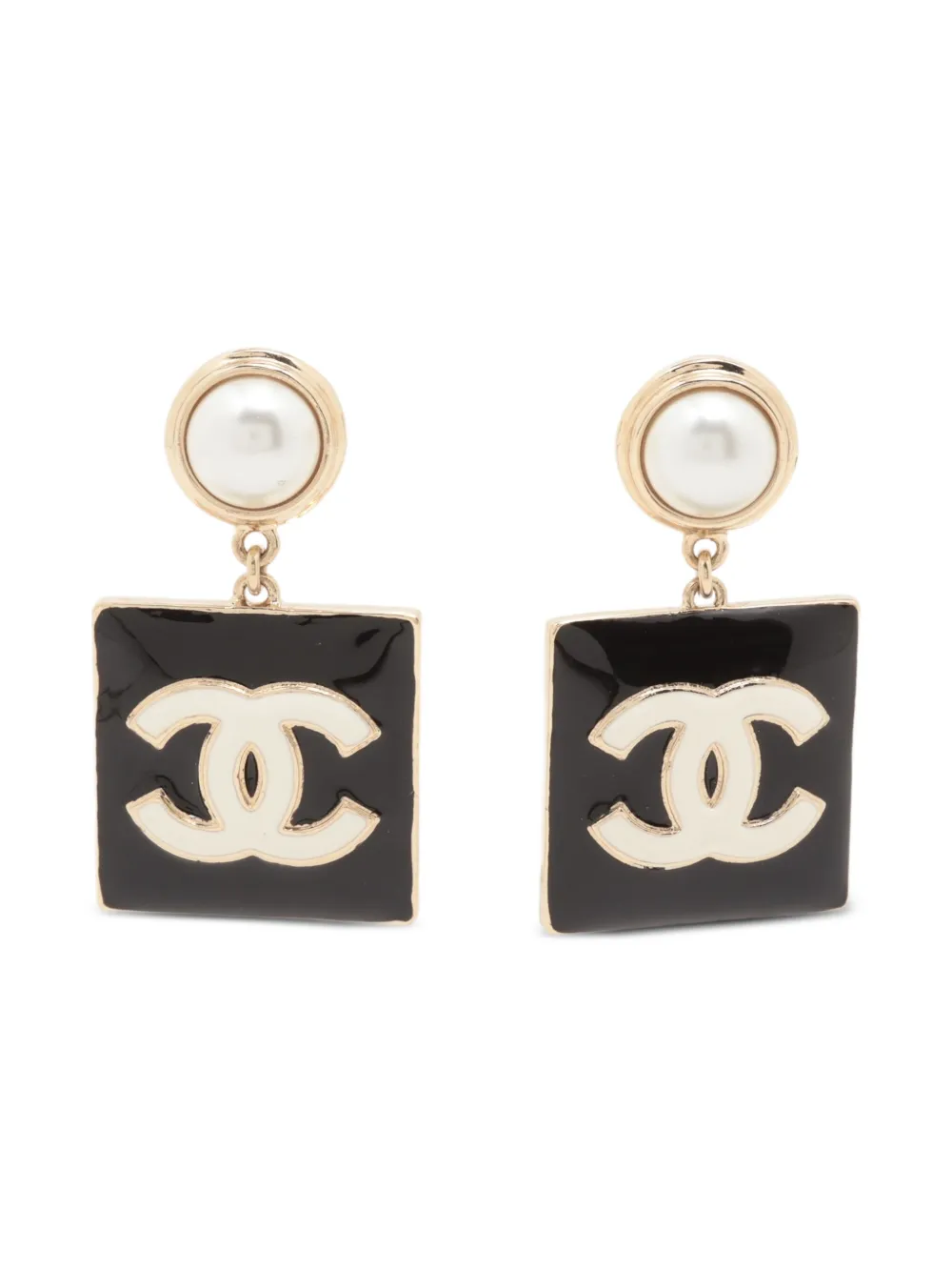 CHANEL Pre-Owned 2022 Mark Drop ピアス - ゴールドトーン CHANEL Pre-Owned 2022 Mark Drop ピアス - ゴールドトーン