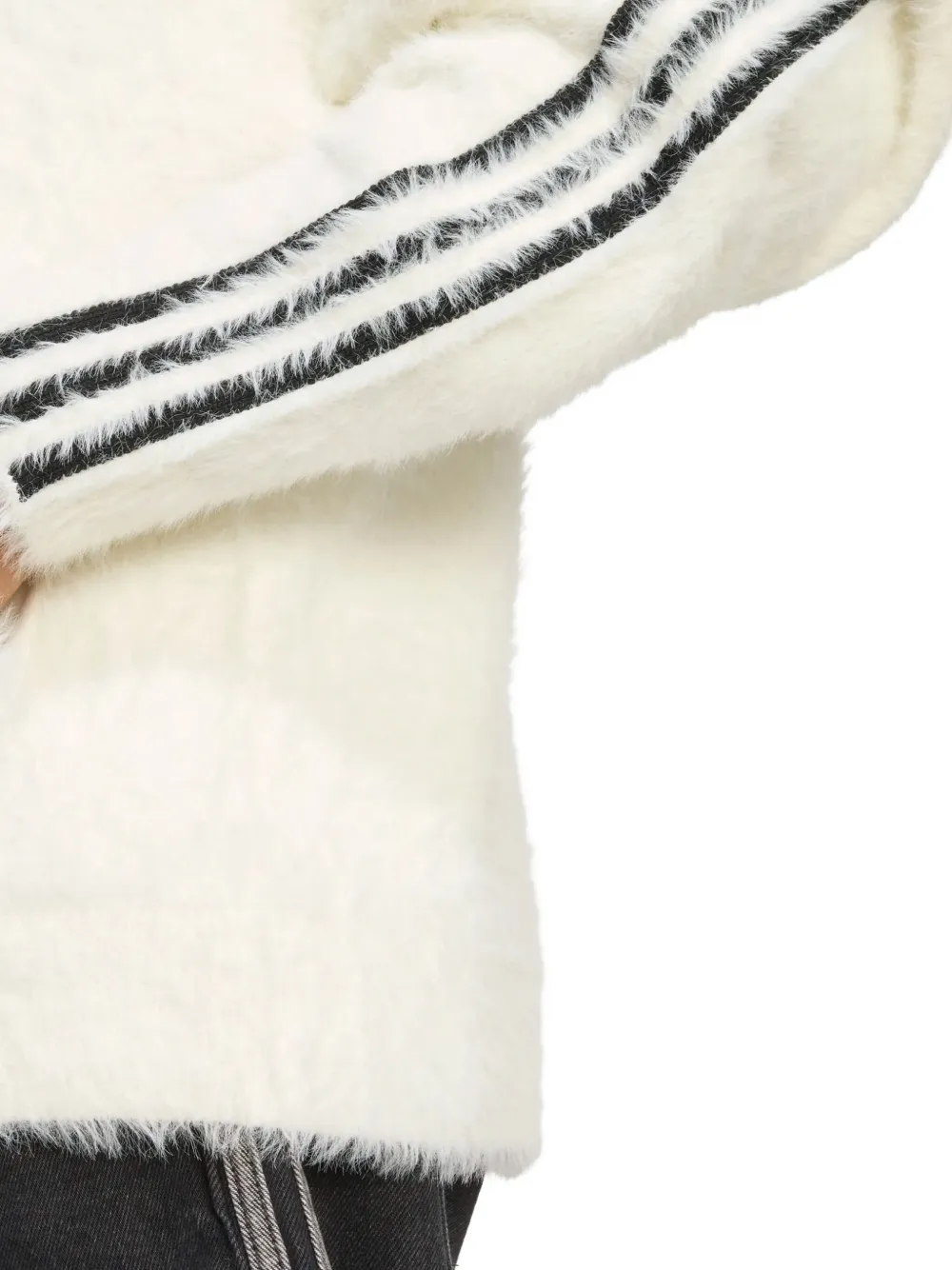 adidas Vest met drie strepen en rits Beige