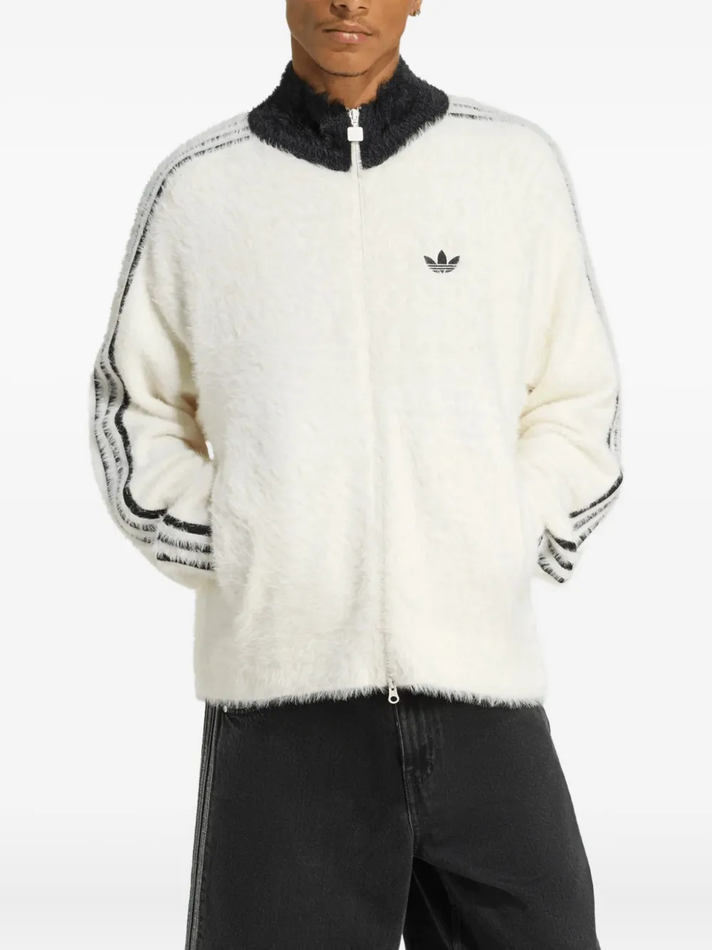 adidas three-stripe zip-up cardigan | Cardigans | Image 2