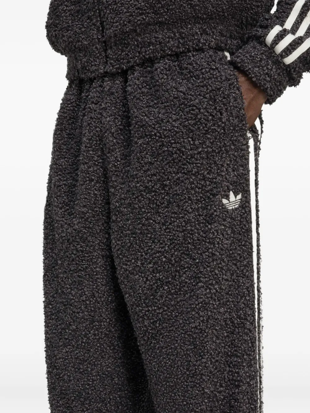 adidas Firebird bouclé trainingsbroek Zwart