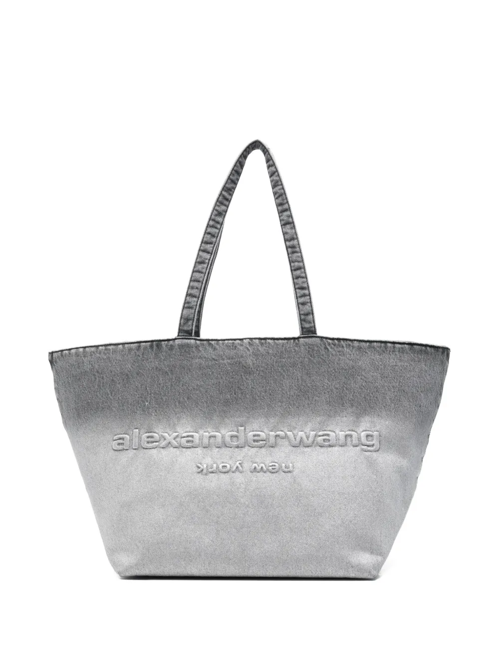 Alexander Wang Large Punch Embossed Tote Bag In Gray