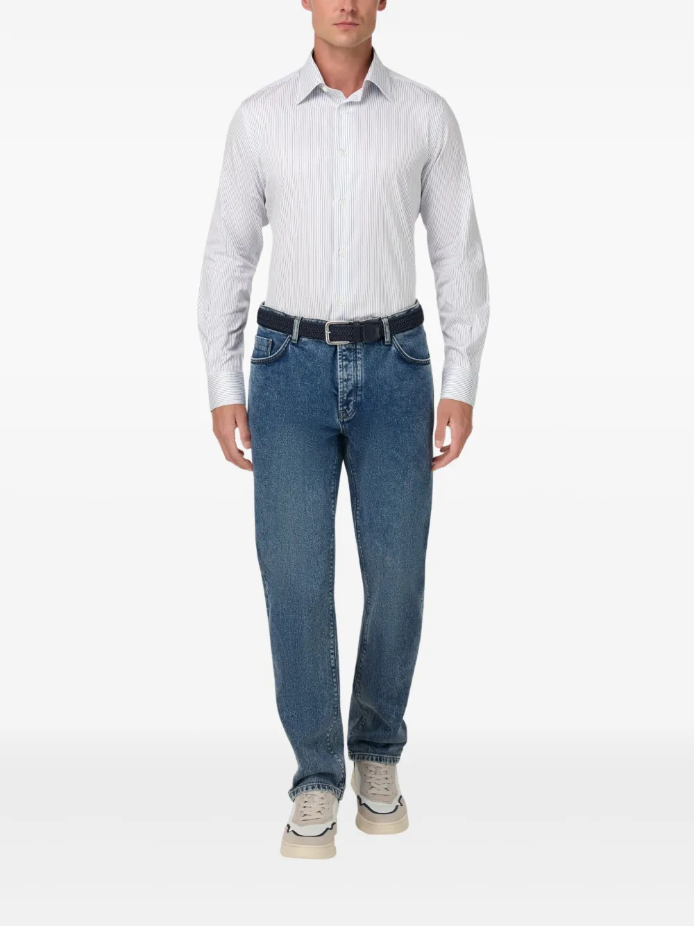 Boggi Milano camisa de algodón con rayas estampadas | Image 2