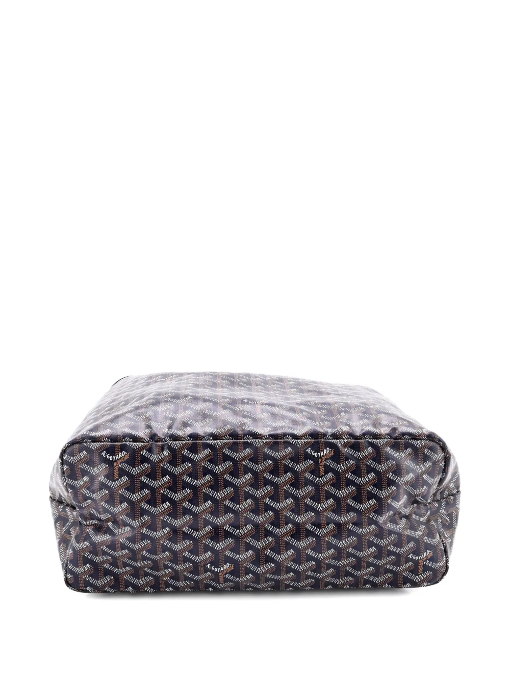 Pre-owned Goyard Saint Louis Coated Canvas Pm Tote Bag In Blue