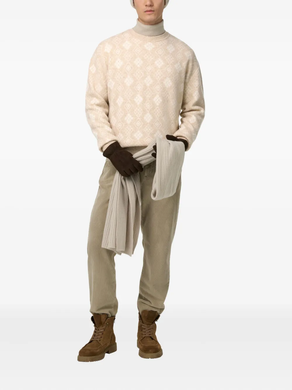 Boggi Milano Wollen coltrui - Beige