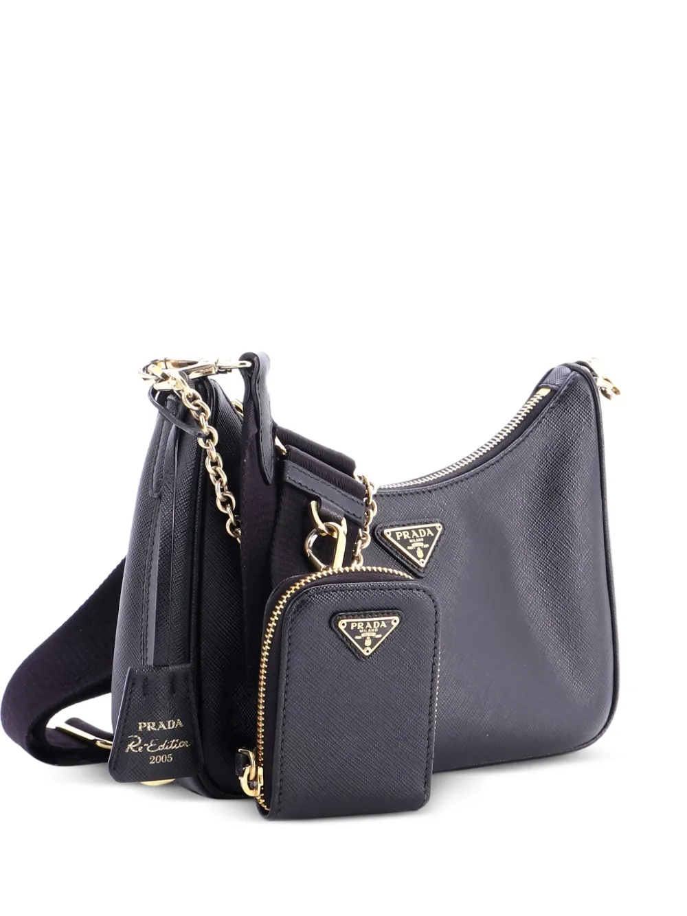 Prada Pre-Owned Re-Edition 2005 Shoulder Bag Saffiano Leather Small Prada Pre-Owned Re-Edition 2005 Shoulder Bag Saffiano Leather Small