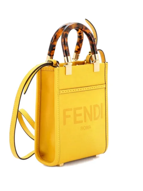 Fendi Pre-Owned Sunshine Shopper Tote Leather Mini crossbody bag