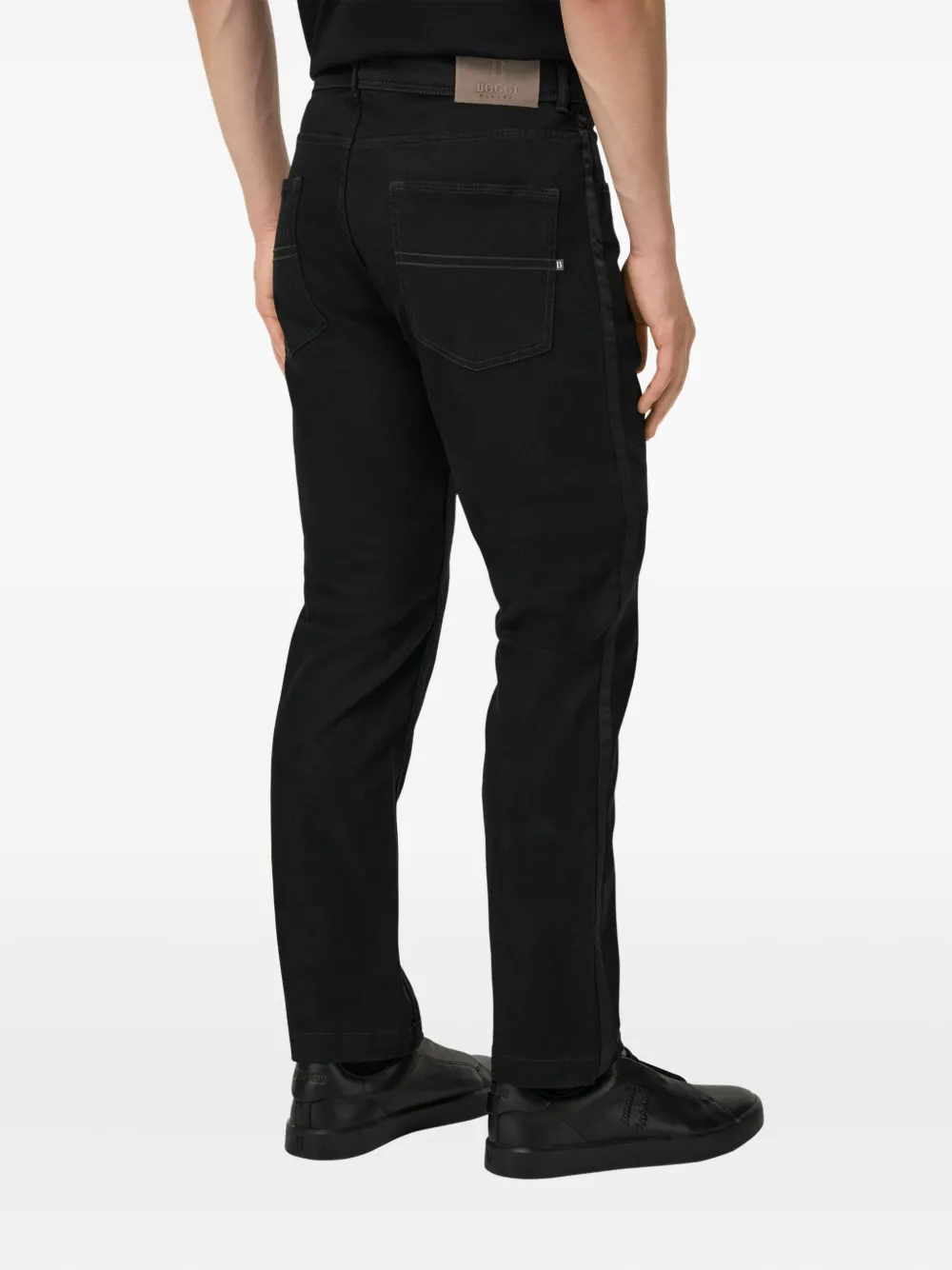 Boggi Milano Jeans met knopen Zwart
