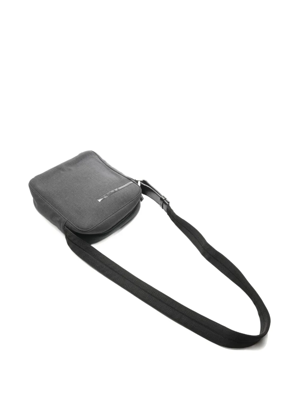 Pre-owned Prada 1990s Canvas Sport Cross Body Bag In Gray