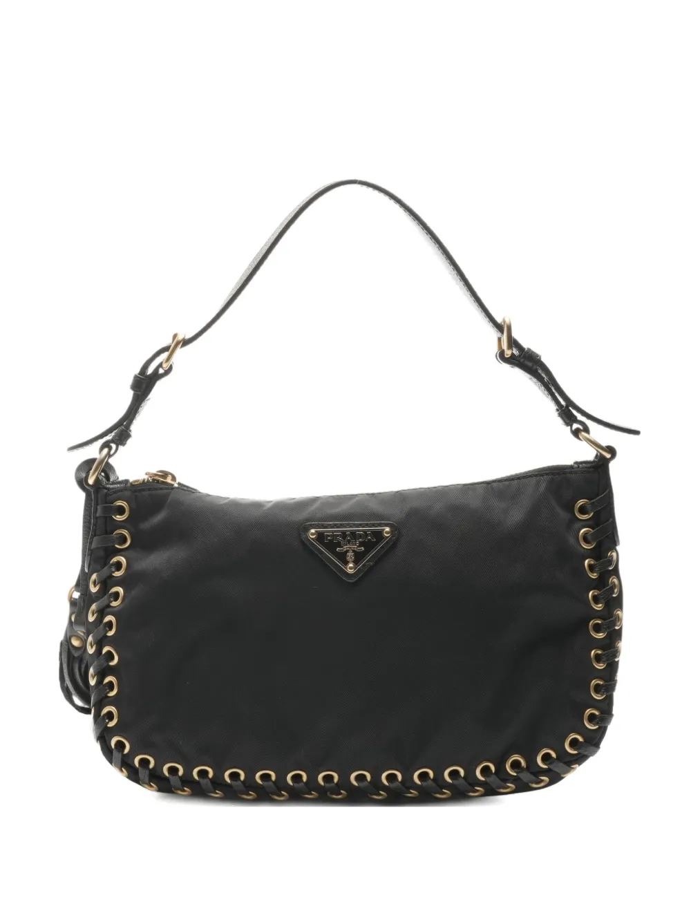 Prada Pre-Owned 2010s タッセル ショルダーバッグ - ブラック Prada Pre-Owned 2010s タッセル ショルダーバッグ - ブラック