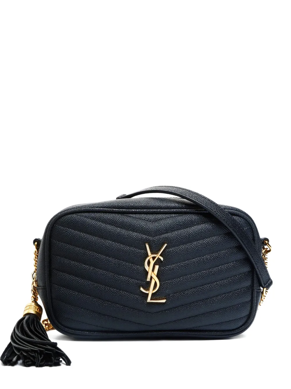 Saint Laurent Pre-Owned 2020s Mini Lou Cassandre tassel shoulder bag | Black | Image 1