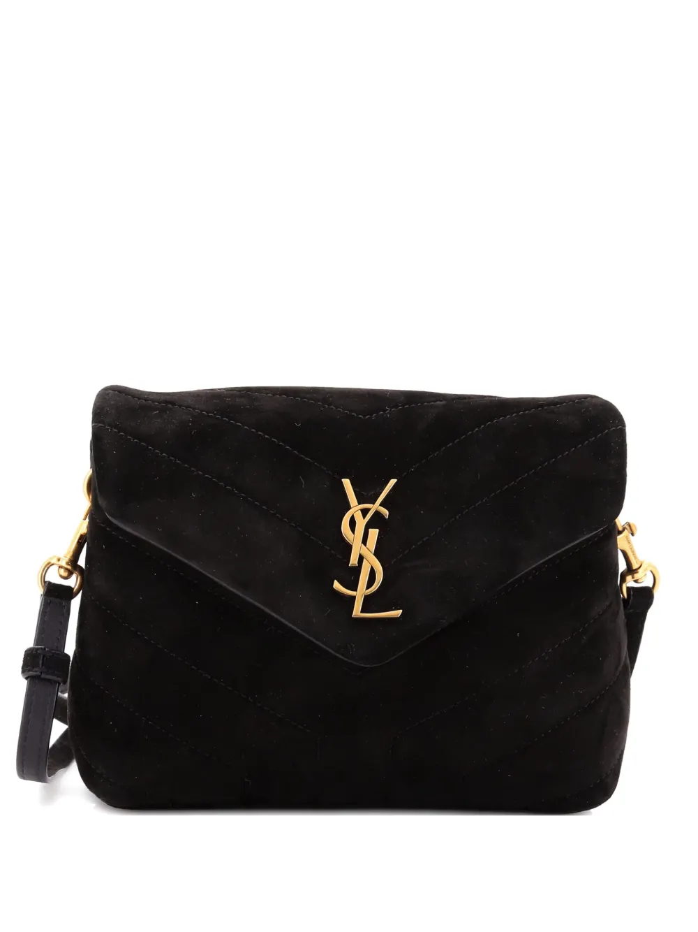 Saint Laurent Pre-Owned Loulou Shoulder Bag Matelasse Chevron Suede