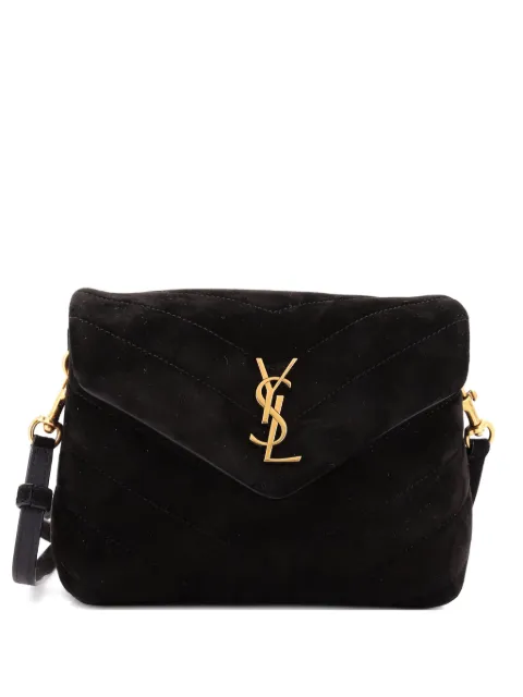 Saint Laurent Pre-Owned Loulou Shoulder Bag Matelasse Chevron Suede Toy crossbody bag