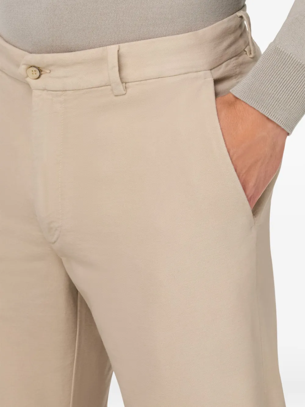 Boggi Milano Broek met knopen Beige