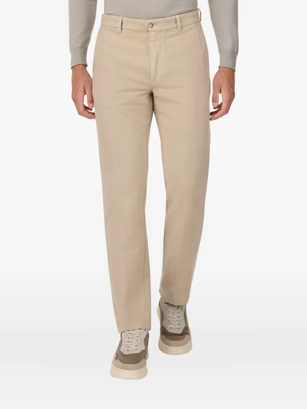 Boggi Milano Broek met knopen Beige