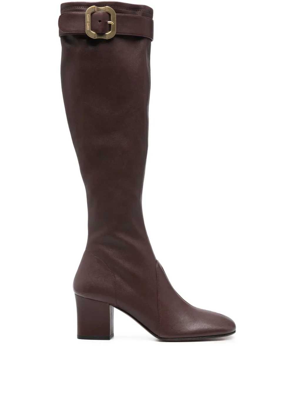 Miu Miu 65mm buckle boots | Brown | Image 1