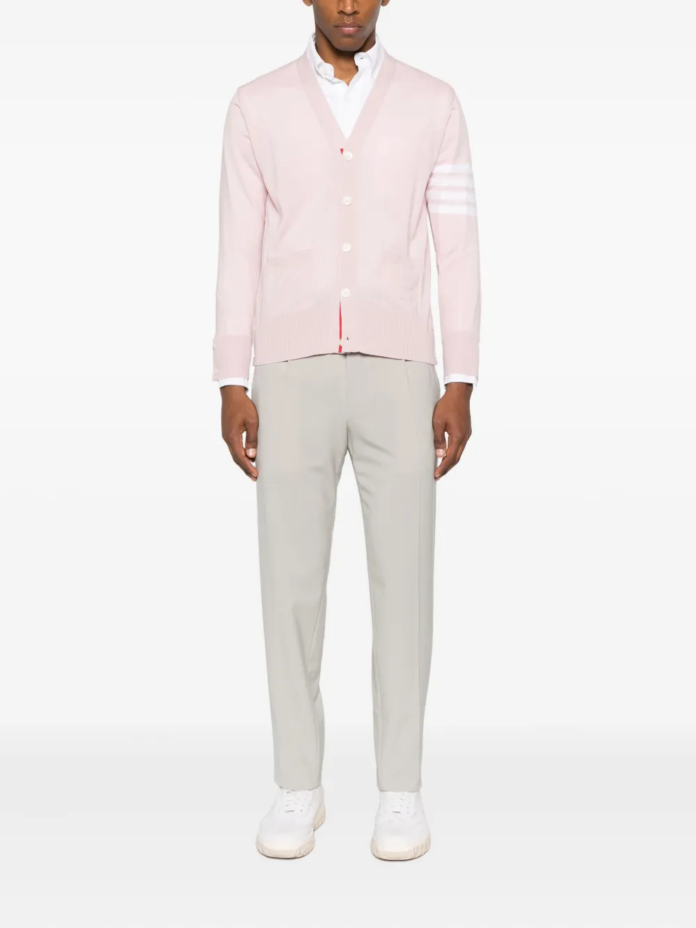 Thom Browne cardigan en maille fine à col v | Cardigans | Image 2