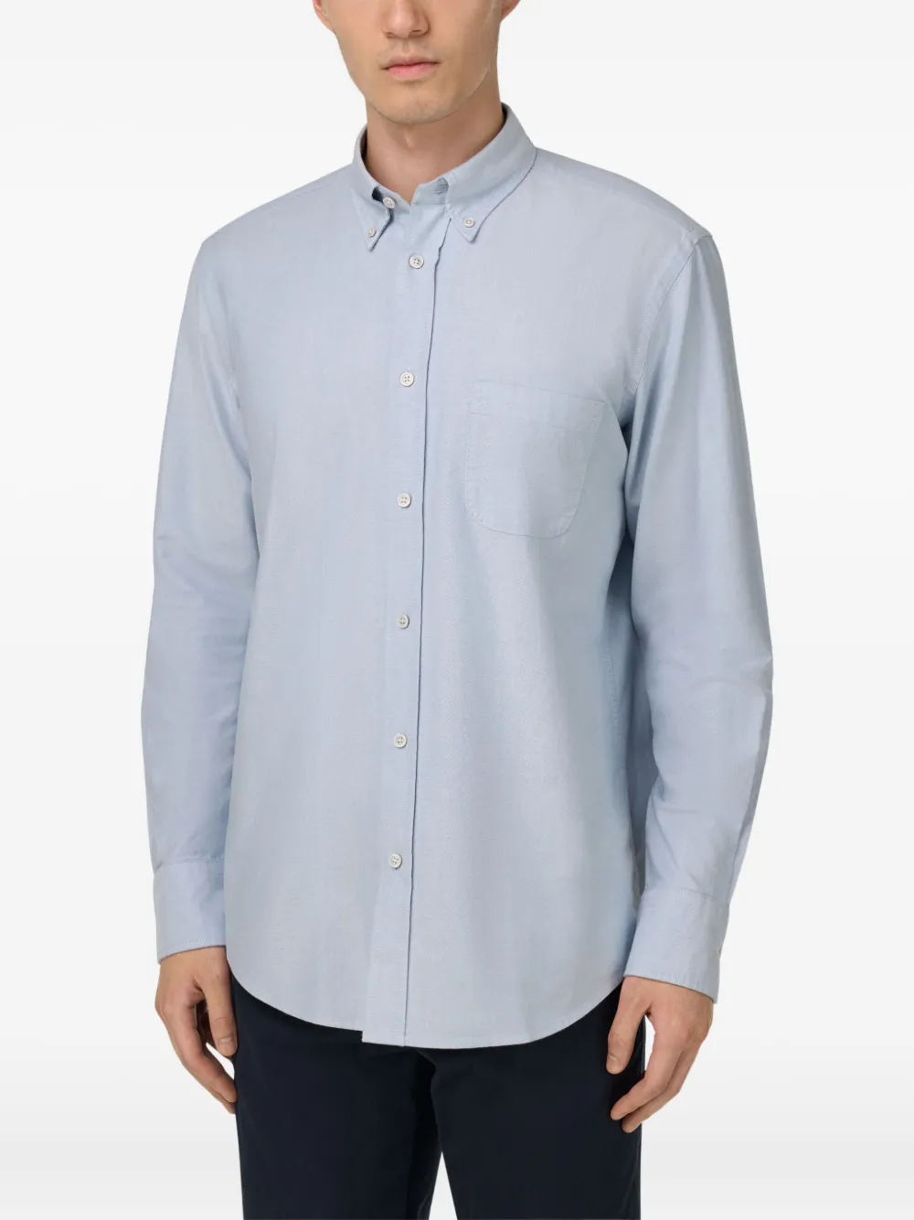 Boggi Milano Oxford overhemd met borstzak Blauw