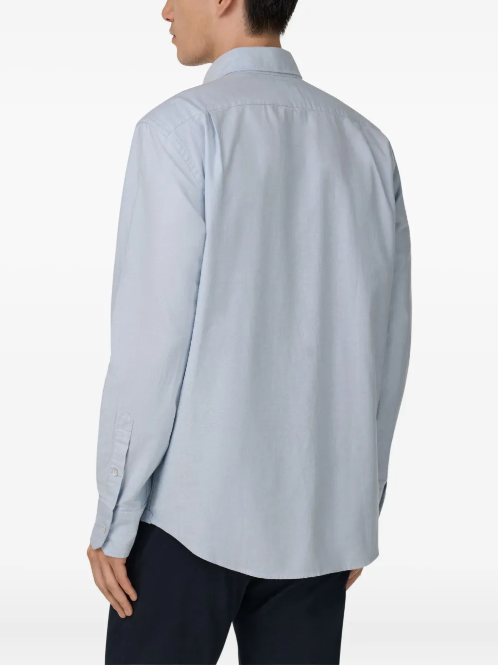 Boggi Milano Oxford overhemd met borstzak Blauw