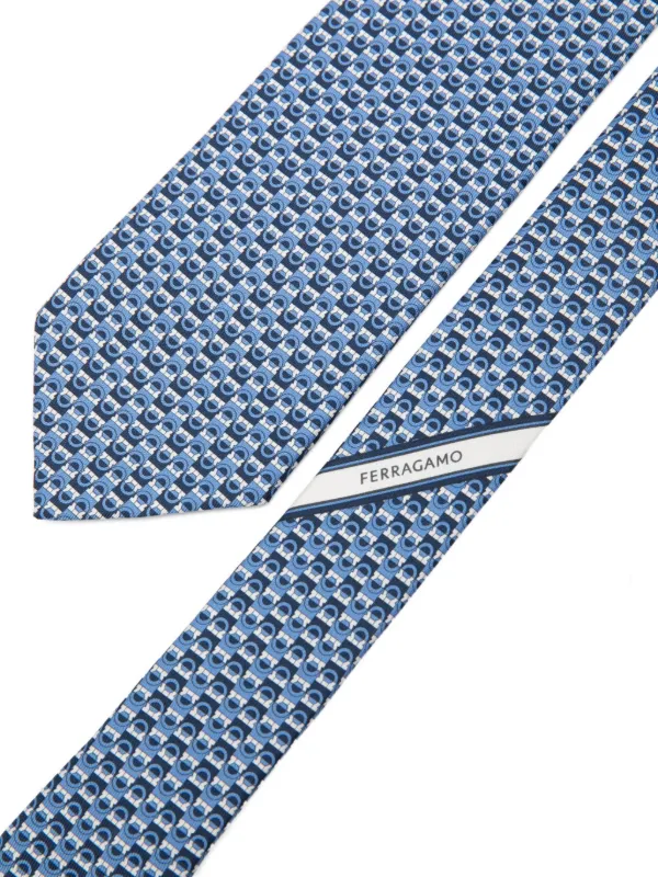 Ferragamo ガンチーニ シルクネクタイ | ブルー | FARFETCH JP