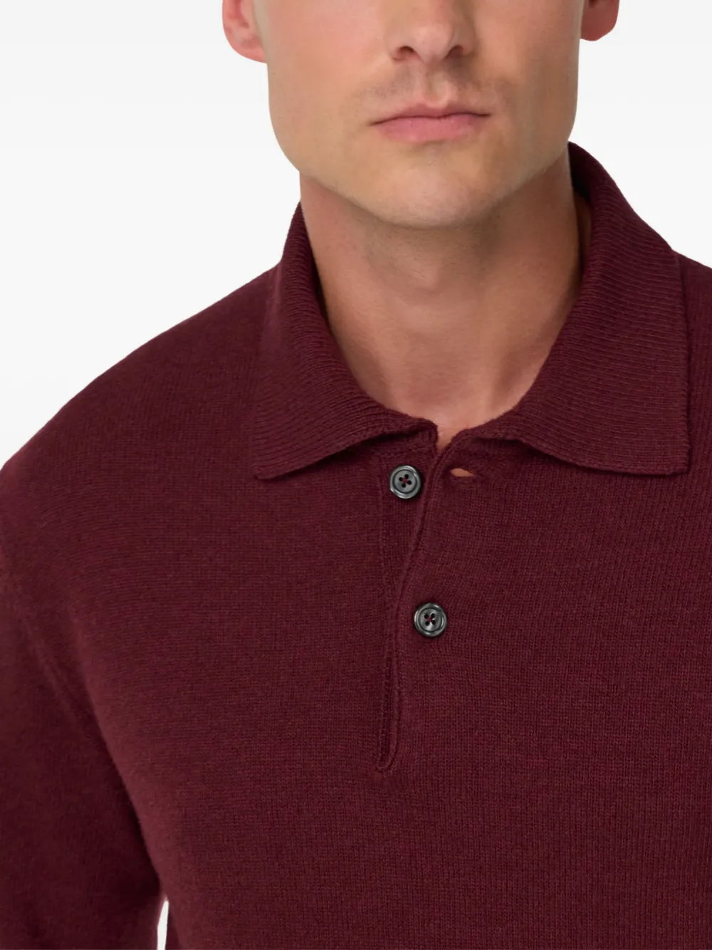Boggi Milano Poloshirt met lange mouwen Rood
