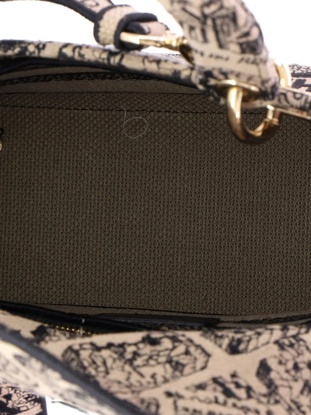 Pre-owned Dior Lady D-lite Bag Embroidered Canvas Medium Satchel