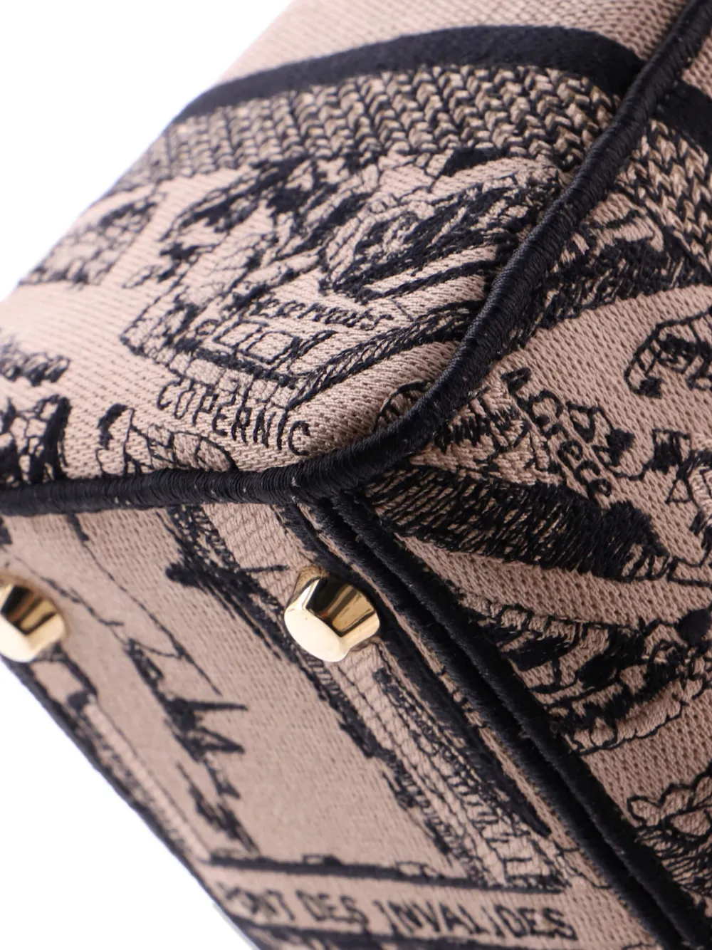 Pre-owned Dior Lady D-lite Bag Embroidered Canvas Medium Satchel