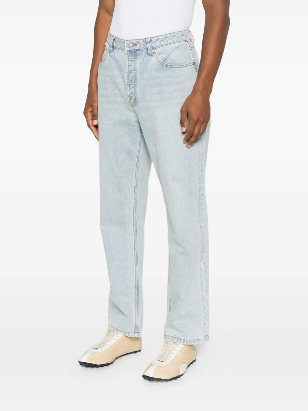 Cole Buxton Buttoned Denim Jeans In Blue