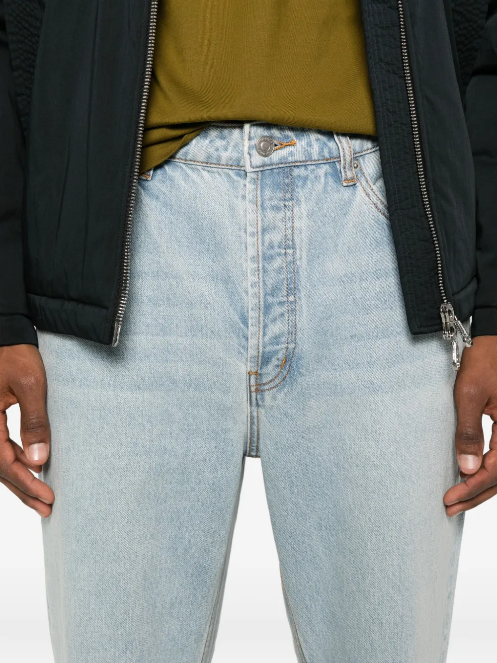 Cole Buxton Buttoned Denim Jeans In Blue