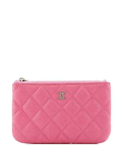 CHANEL Pre-Owned Classic O Case Quilted Caviar Mini pouch