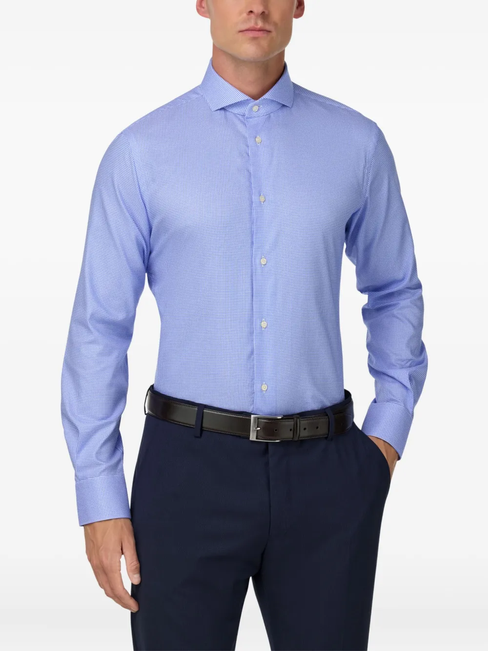Houndstooth Cotton Shirt