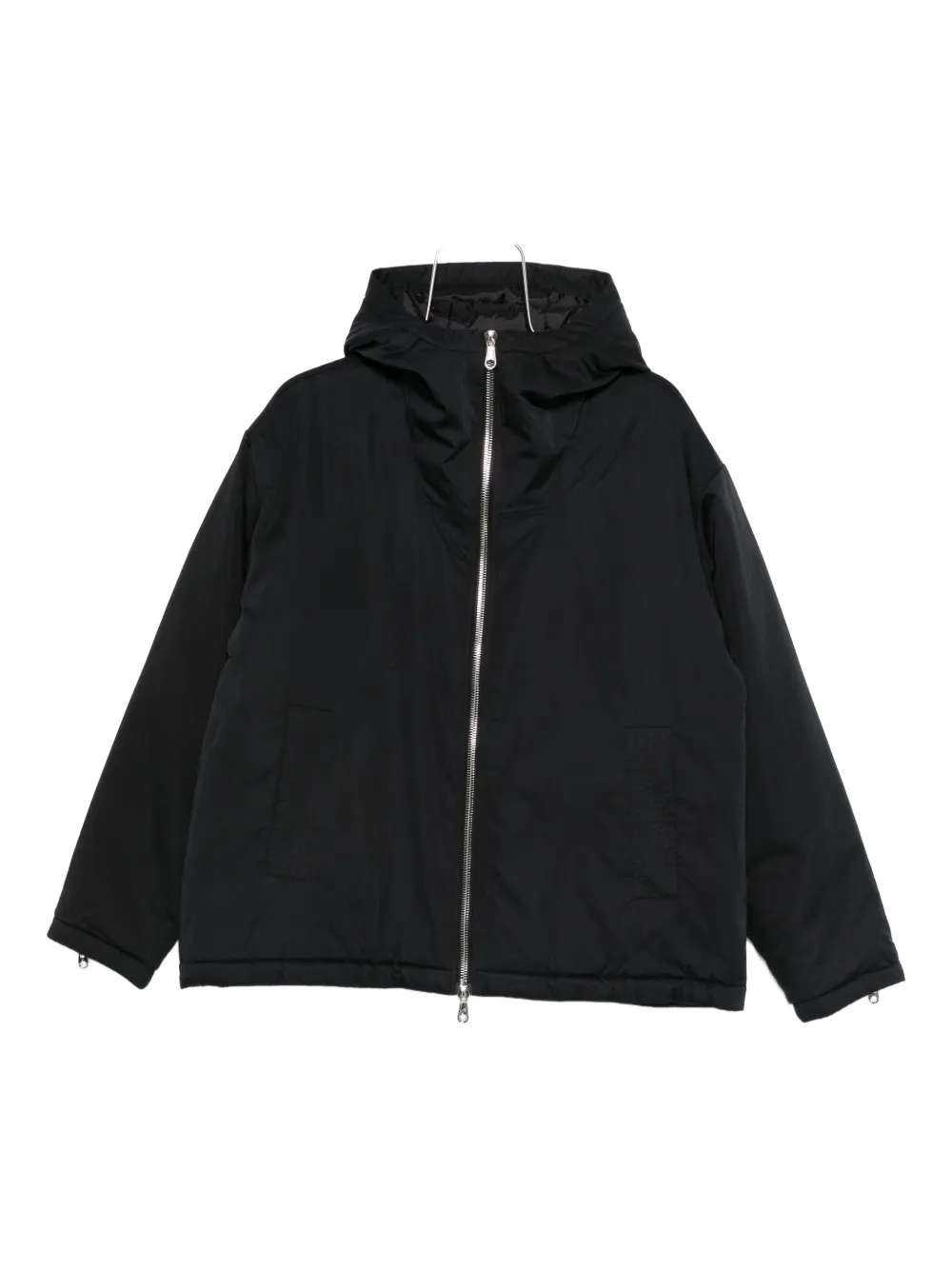 Cole Buxton Hooded Zip Jacket In Black