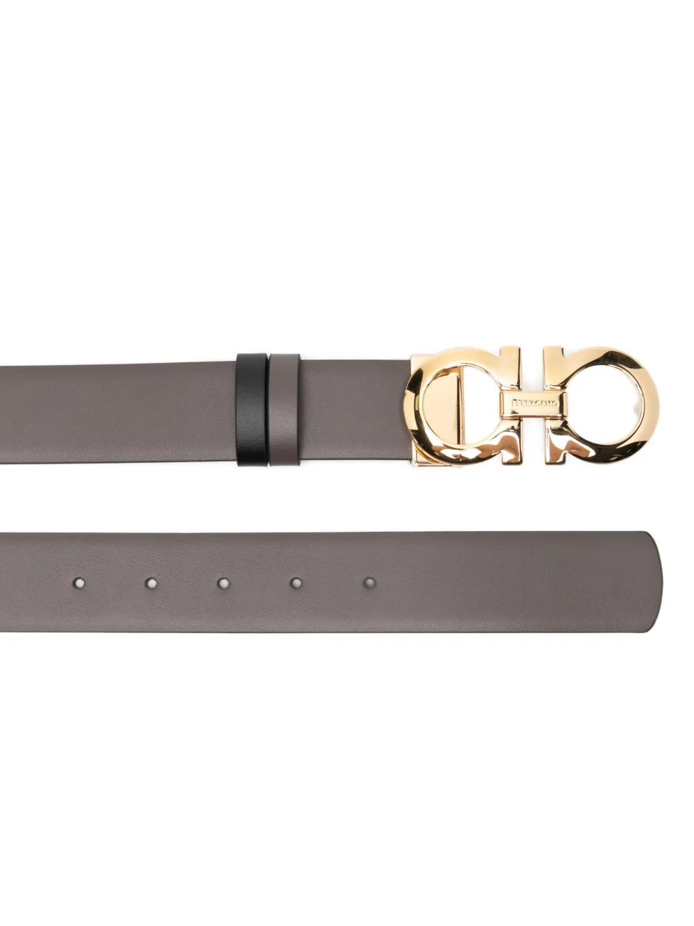 Ferragamo leather belt - Grijs