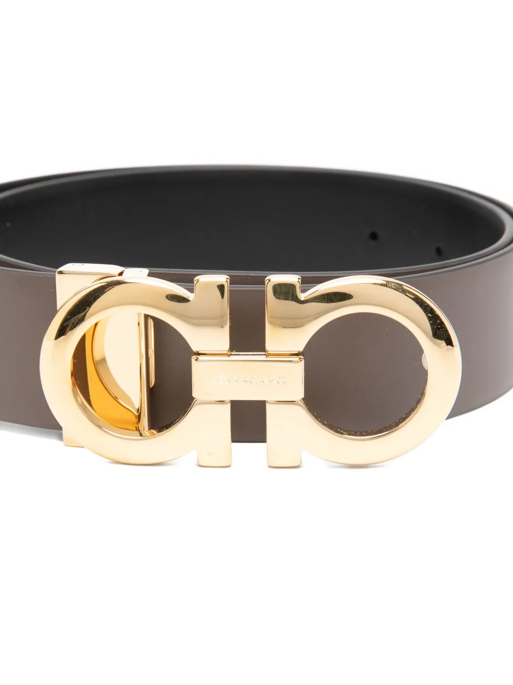 Ferragamo Leren riem Grijs