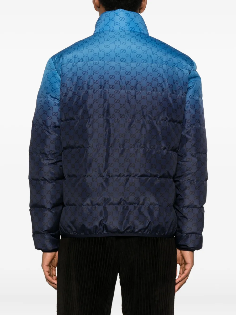 Gucci Monogram Puffer Jacket In Blue