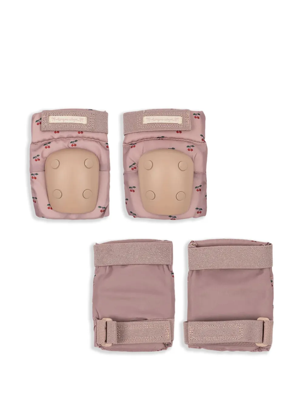 Konges Sløjd Handschoenen met bandje en kersenprint Roze