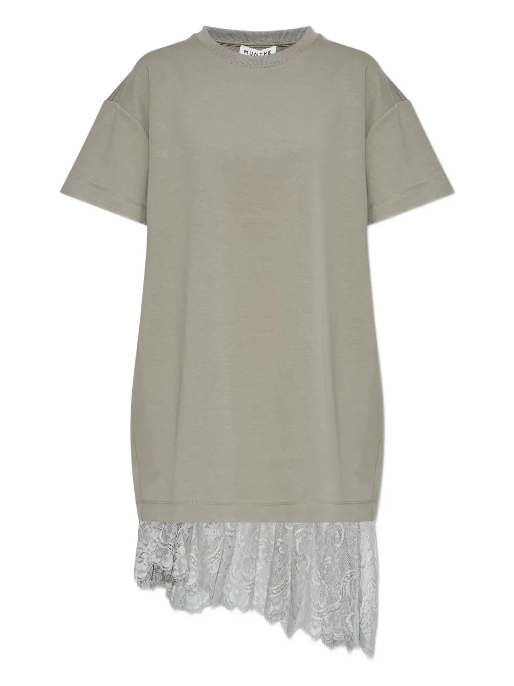Munthe Lace-trim Mini Dress In Gray