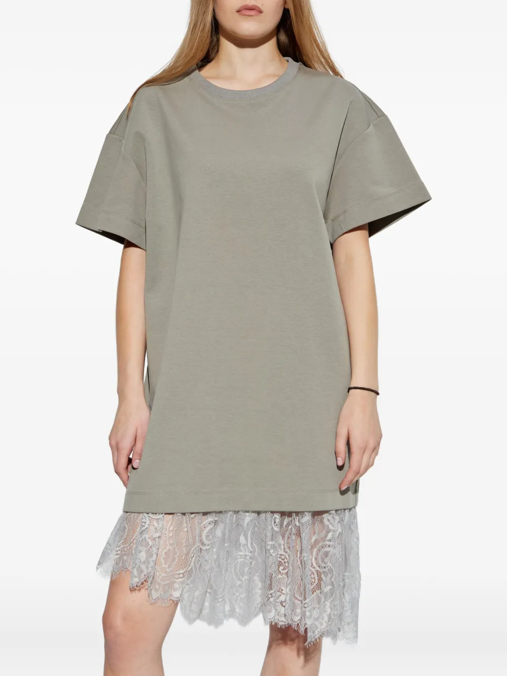 Munthe Lace-trim Mini Dress In Gray